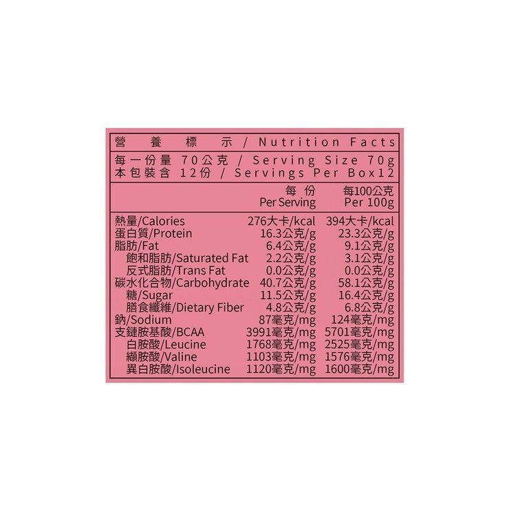 米森 乳清蛋白纖食餐 草莓莓果 70公克 X 12包 - Image 2