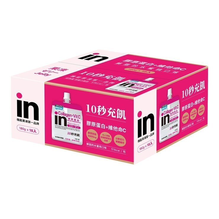 森永in果凍 (膠原蛋白) 水蜜桃口味 180公克 X 18入