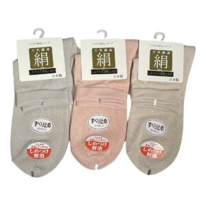 Nakai 女蠶絲止滑中筒襪 3入組