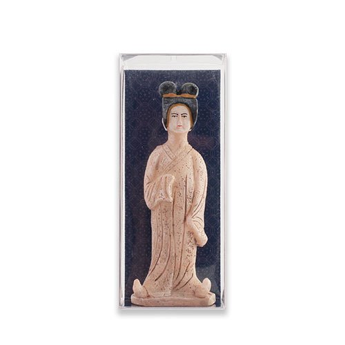 迷你擺飾-灰陶加彩仕女俑 - Image 2