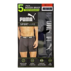 Puma 男平口內褲五入組 M號