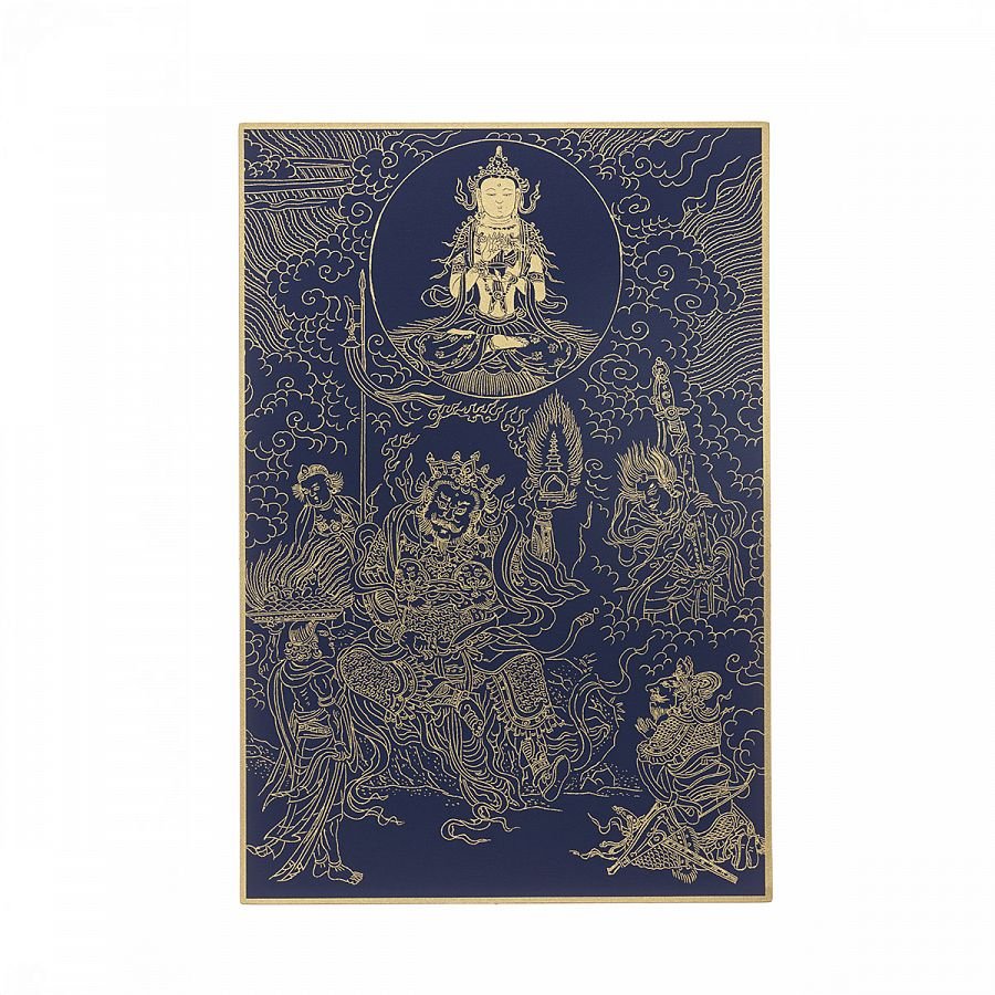 故宮百年紀念描金佛卡系列-觀音現毘沙門身說法