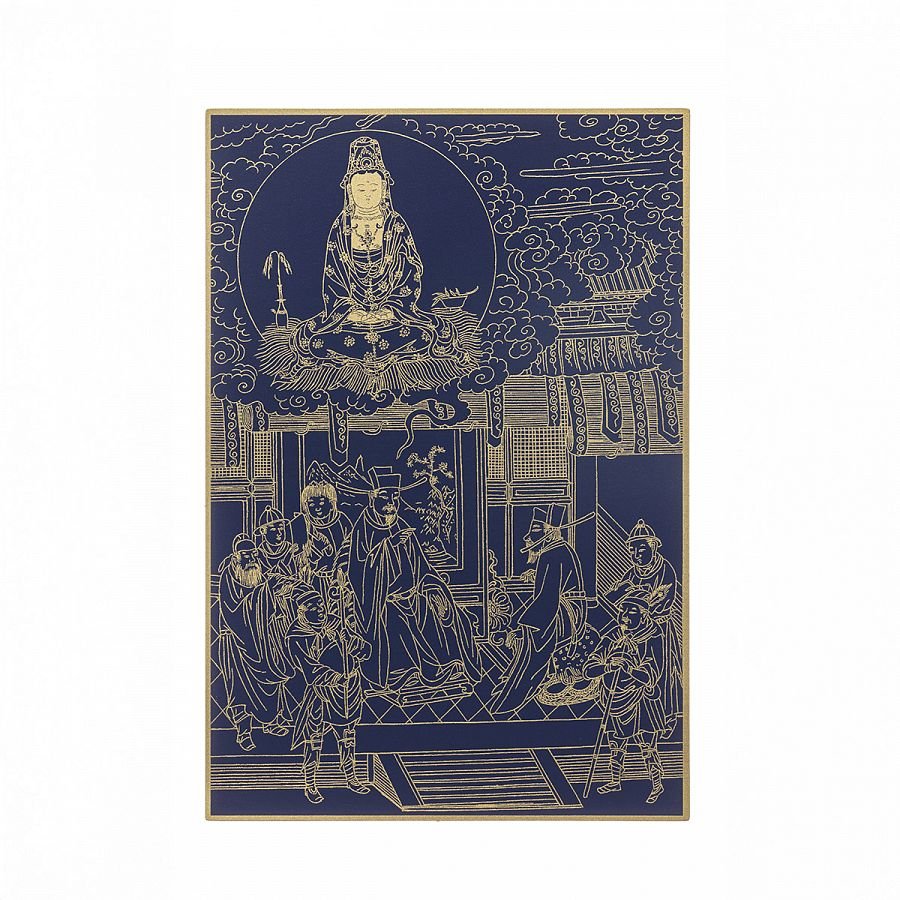 故宮百年紀念描金佛卡系列-觀音現宰官身說法