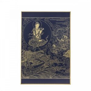 故宮百年紀念描金佛卡系列-觀音救惡鬼非人難