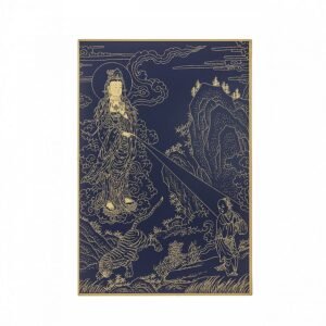 故宮百年紀念描金佛卡系列-觀音救惡獸難
