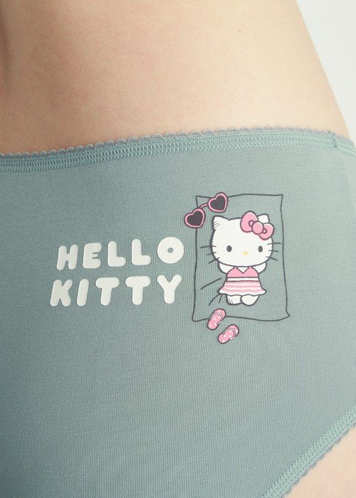 【台灣製】Hello Kitty 系列.花邊高腰三角內褲 - Image 4