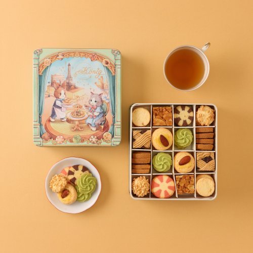 【台灣製】【金格食品】Maruco藝術家聯名-午茶小餅鐵盒(童話版) - Image 2