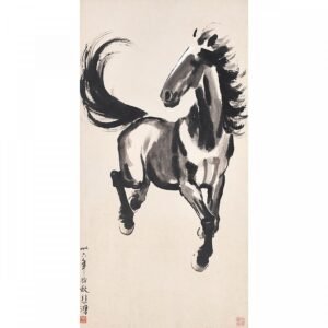宣彩畫 民國 徐悲鴻 奔馬