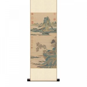 Mini 直軸 宋緙絲山水