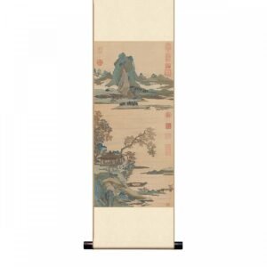 Mini 直軸 宋沈子蕃緙絲山水