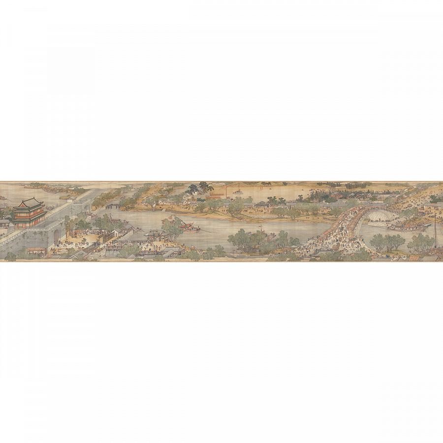 數位複製畫 清院本 清明上河圖 (局部200cm)