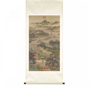 掛軸 清畫院畫十二月月令圖 五月 S