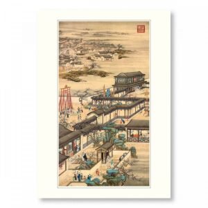 B4小畫片 清畫院畫十二月月令圖一月