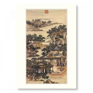 B4小畫片 清畫院畫十二月月令圖十一月