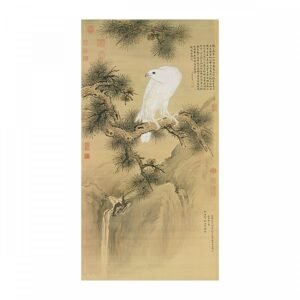 畫心_清郎世寧白鶻圖 軸