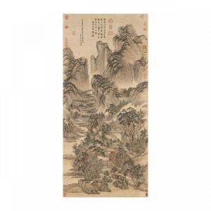畫心_清王翬匡廬讀書圖軸