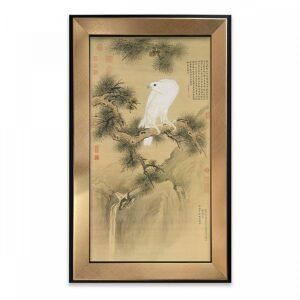 藝術小框畫_清郎世寧白鶻圖軸