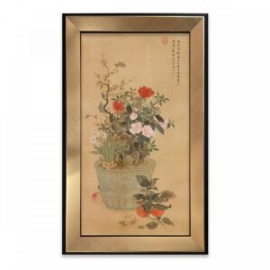 藝術小框畫＿清陳書歲朝麗景軸