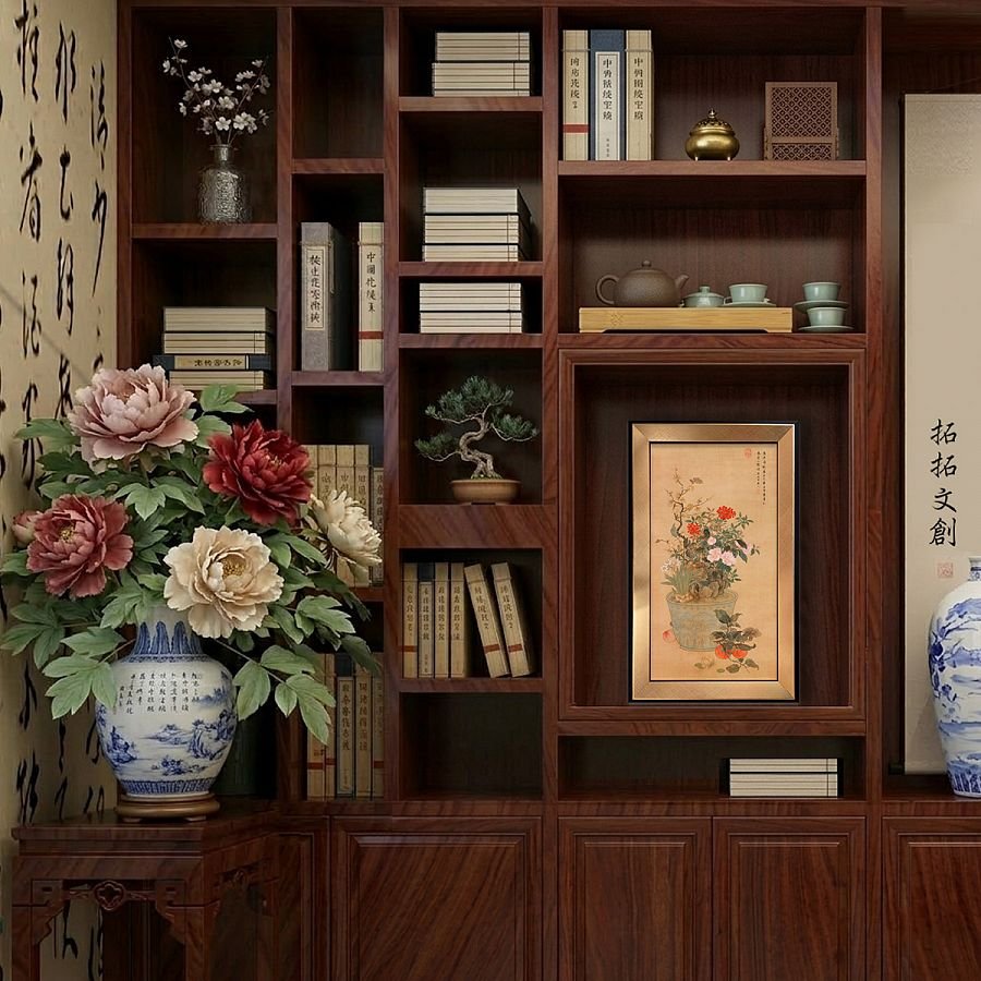 藝術小框畫_清陳書歲朝麗景軸 - Image 3