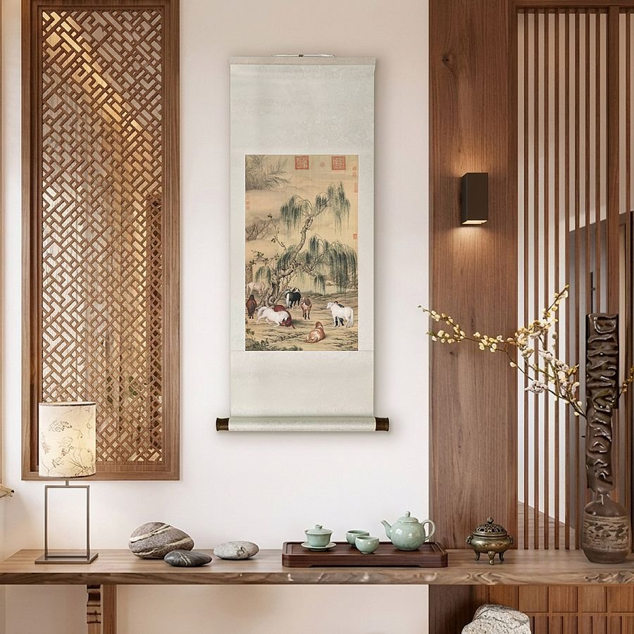 卷軸_清郎世寧八駿圖 軸 - Image 3