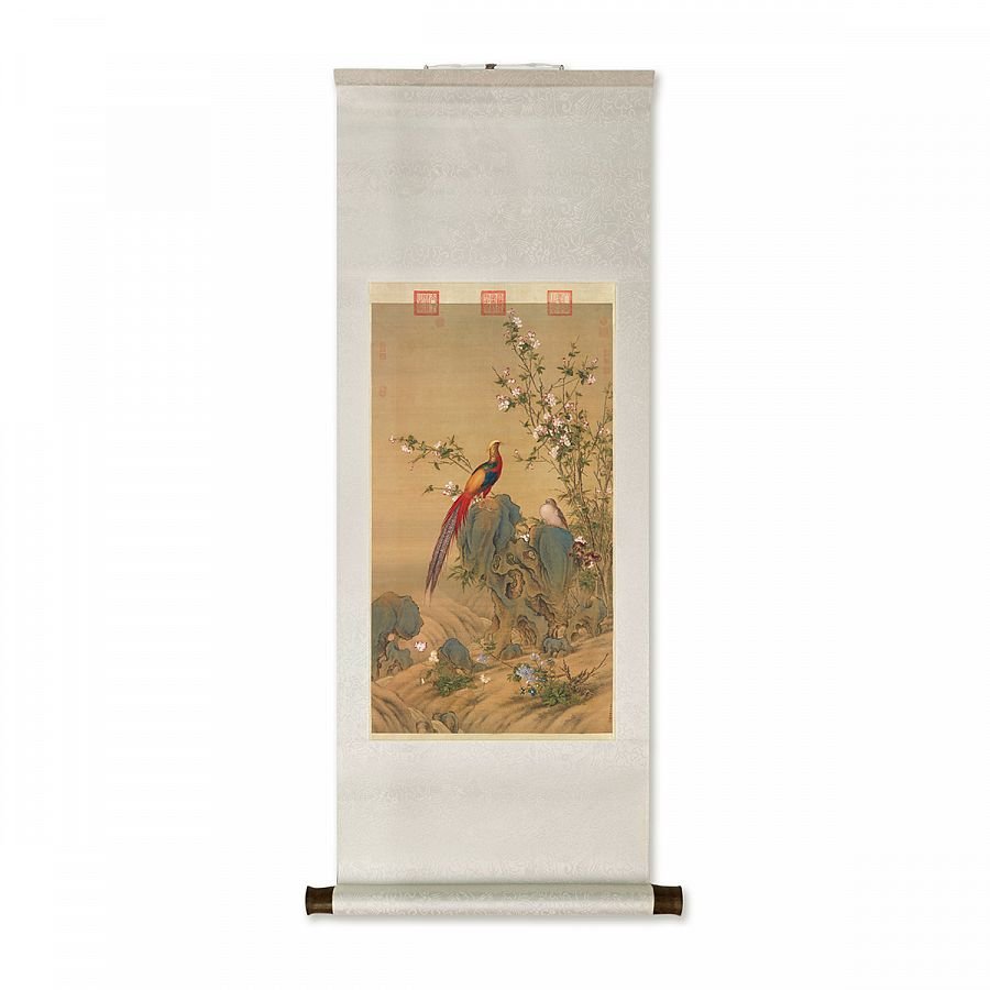 卷軸_清郎世寧畫錦春圖 軸