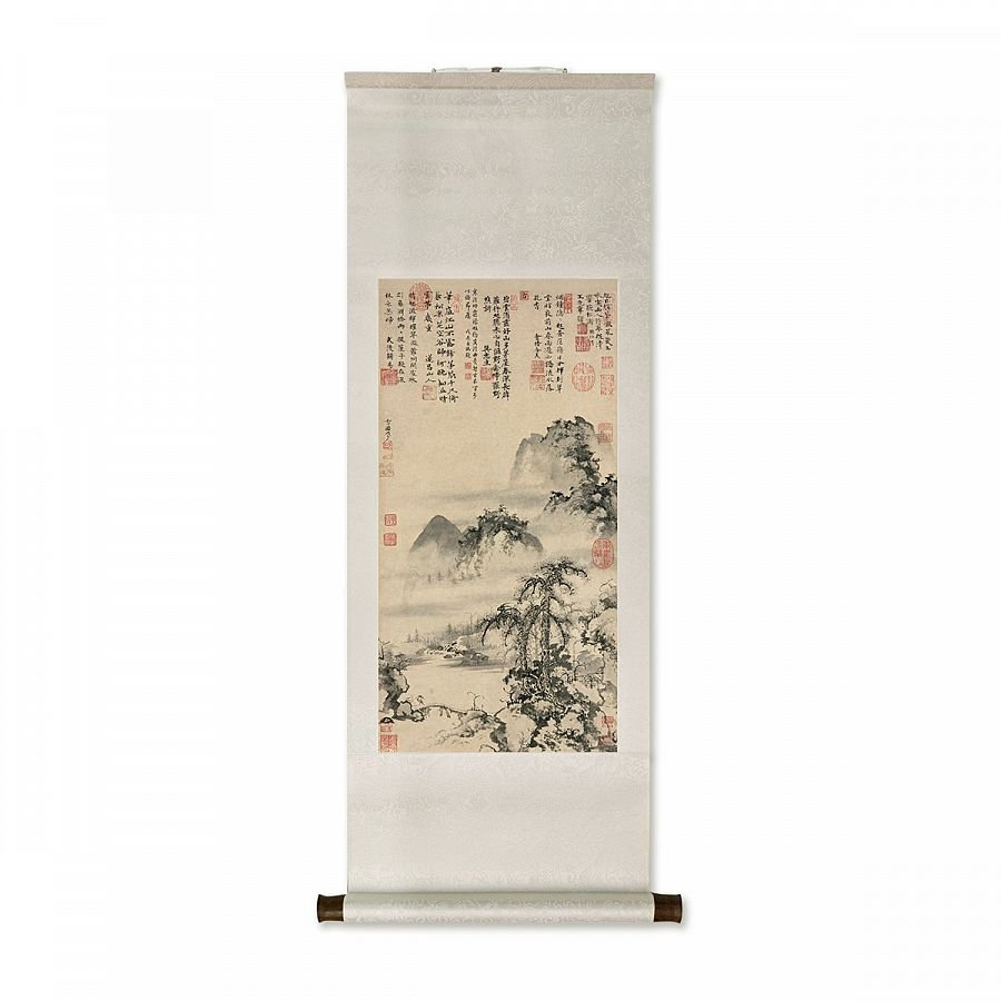 卷軸_元曹知白山水 軸