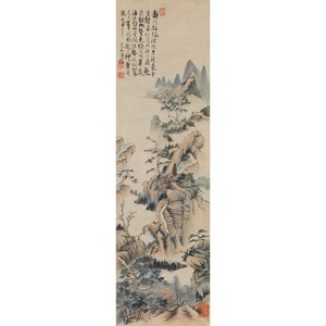 複製-畫心 清石濤黃山潔空金碧圖