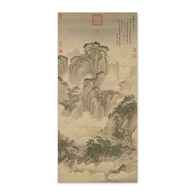 畫心:清 王翬 畫夏麓晴雲 軸