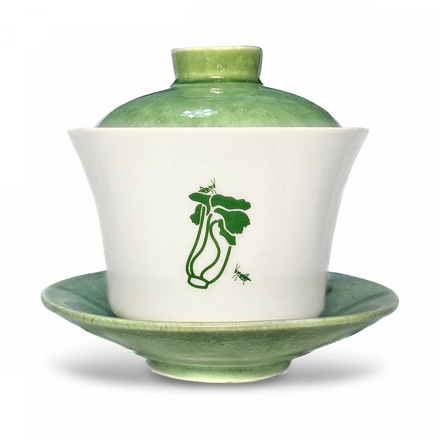 翠玉白菜蓋碗(綠)