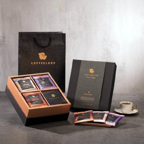 【預購】【台灣製】COFFEELAND | 精裝禮盒-30入濾掛咖啡-金杯款(台灣/非洲/美洲)