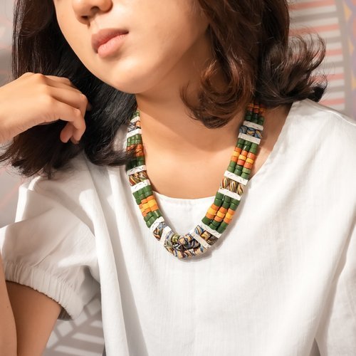 【預購】【台灣製】【原風藝站】傳統三排頸鍊 | 原住民 族服 台灣印象