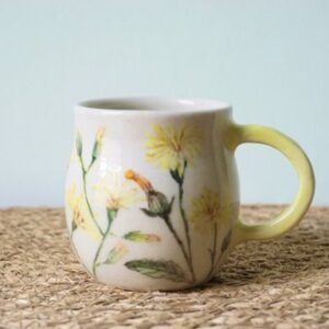 【預購】【台灣製】台灣高山植物陶杯-玉山毛蓮菜