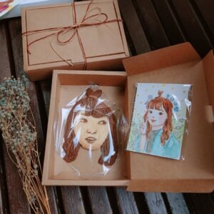 【預購】【台灣製】【客製禮物】生日禮物 || 似顏繪禮盒─畫作+人像餅乾