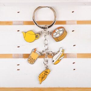 臺灣特色 美食之旅 高質感金屬鑰匙圈 飾品 / 美食 Taiwan