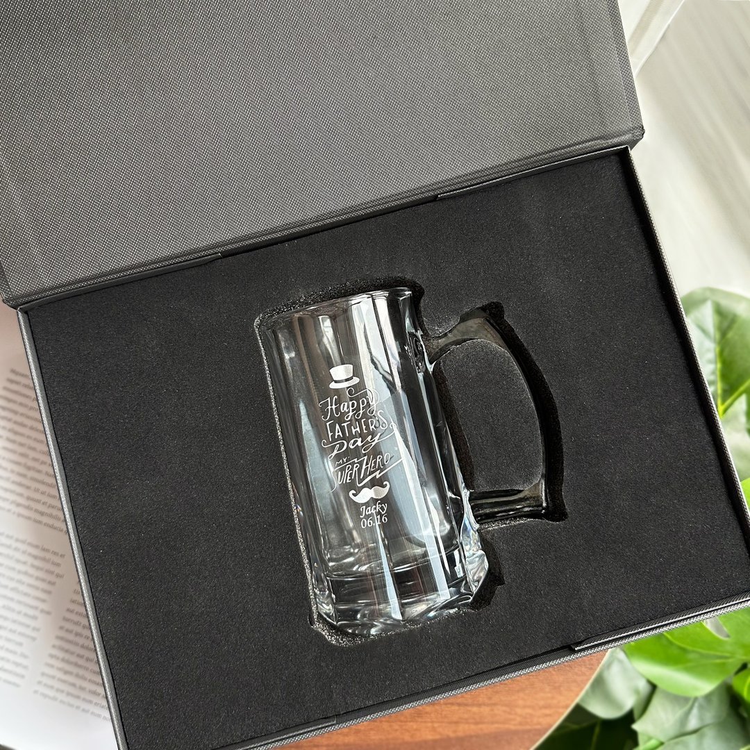 生日好禮丨啤酒杯 客製化 文字雕刻 創意禮物 送男友父親節禮物 - Image 4