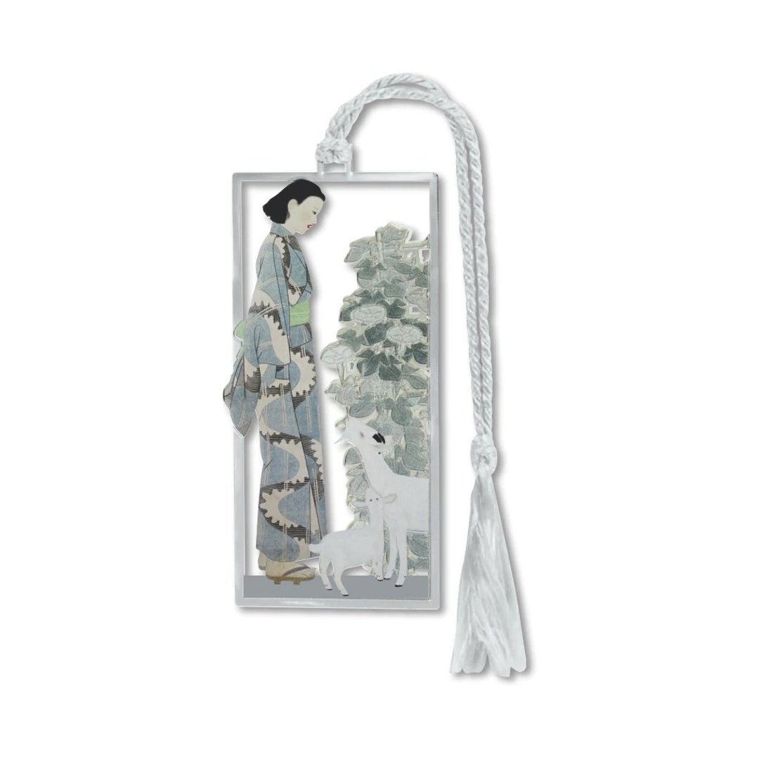 臺灣國寶重要文化財名畫書籤-林之助 朝涼