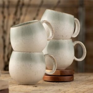 【預購】愛爾蘭Belleek Living 海霧窯變釉 胖胖馬克杯4入組 入厝禮