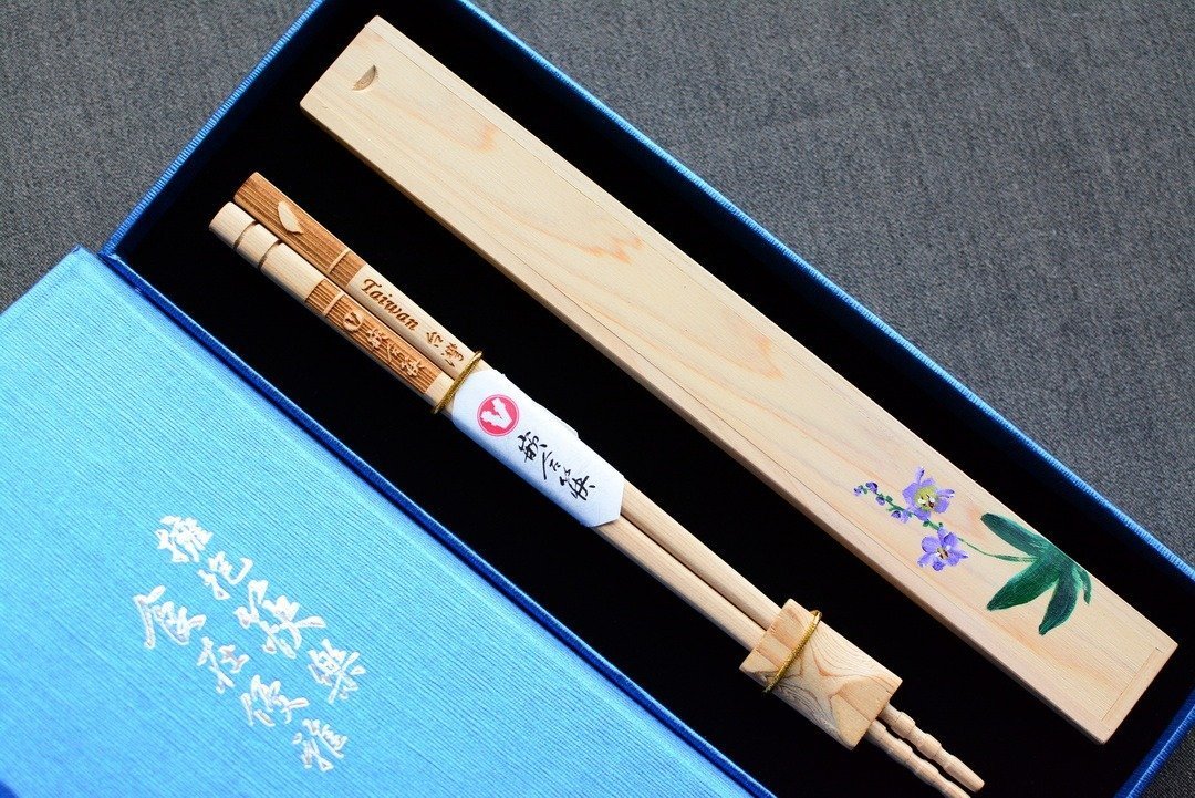 寓意花卉嵌合筷禮盒 客製紀念品 傳遞獨特心意 - Image 2