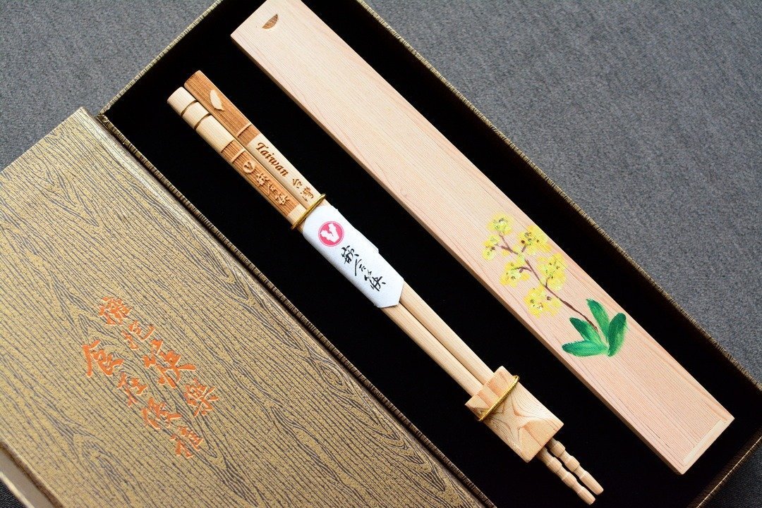 寓意花卉嵌合筷禮盒 客製紀念品 傳遞獨特心意 - Image 3