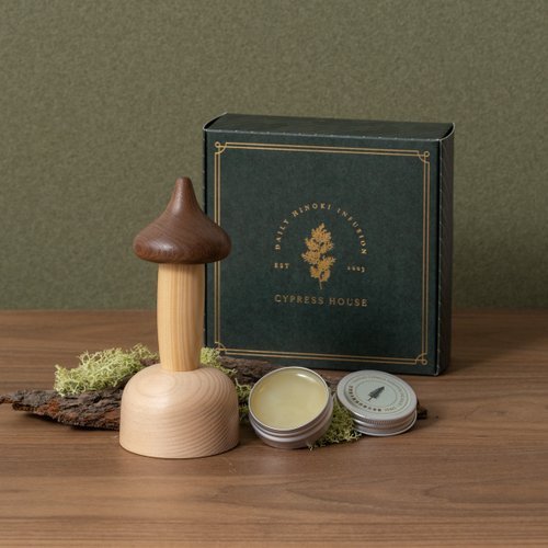 【預購】【台灣製】【畢業禮物】椴木香菇腳底穴道按摩禮盒 附台灣檜木精油按摩膏() - Image 3