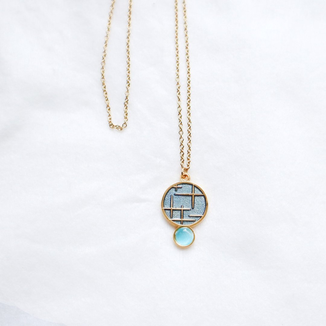 【卡片項鍊Card Necklace】台灣文化 入色款-十字花玻璃 - Image 4