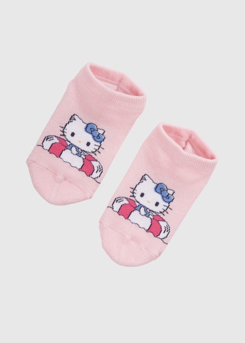 【台灣製】兒童_Hello Kitty系列.緹花中筒襪