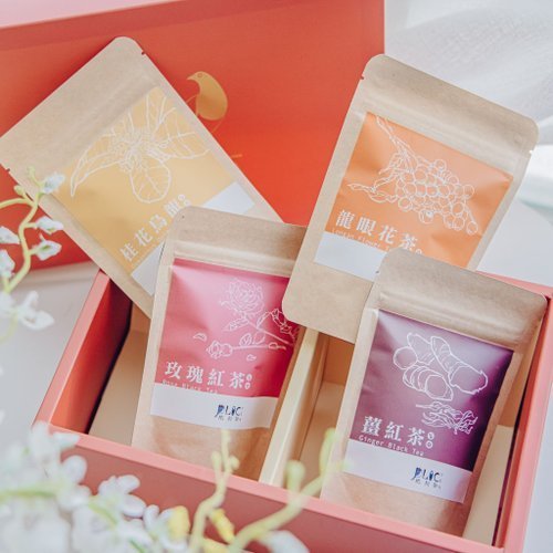 【台灣製】暖粹花草茶綜合禮盒 茶包20入 桂花烏龍 玫瑰紅茶 薑紅茶 龍眼花