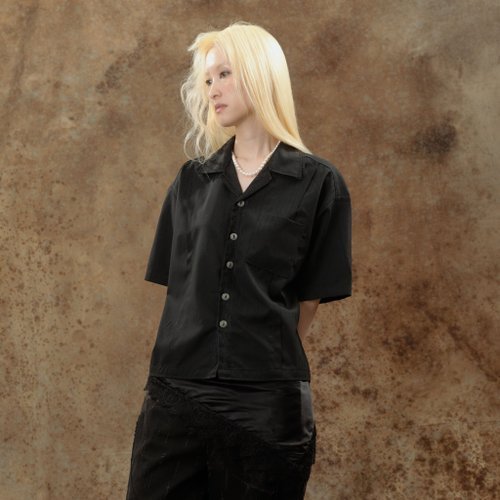 【預購】LL Ember 襯衫-日本棉透氣蕾絲拼接襯衫 - Image 4