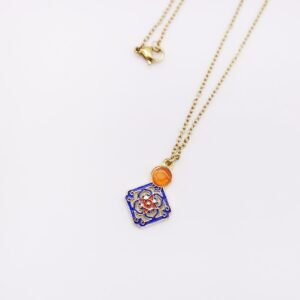 【卡片項鍊Card Necklace】台灣文化 花磚款-歲月靜好