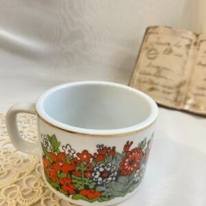 【預購】【台灣製】【好日戀物】台灣之光大同典雅橘色花卉陶瓷茶杯