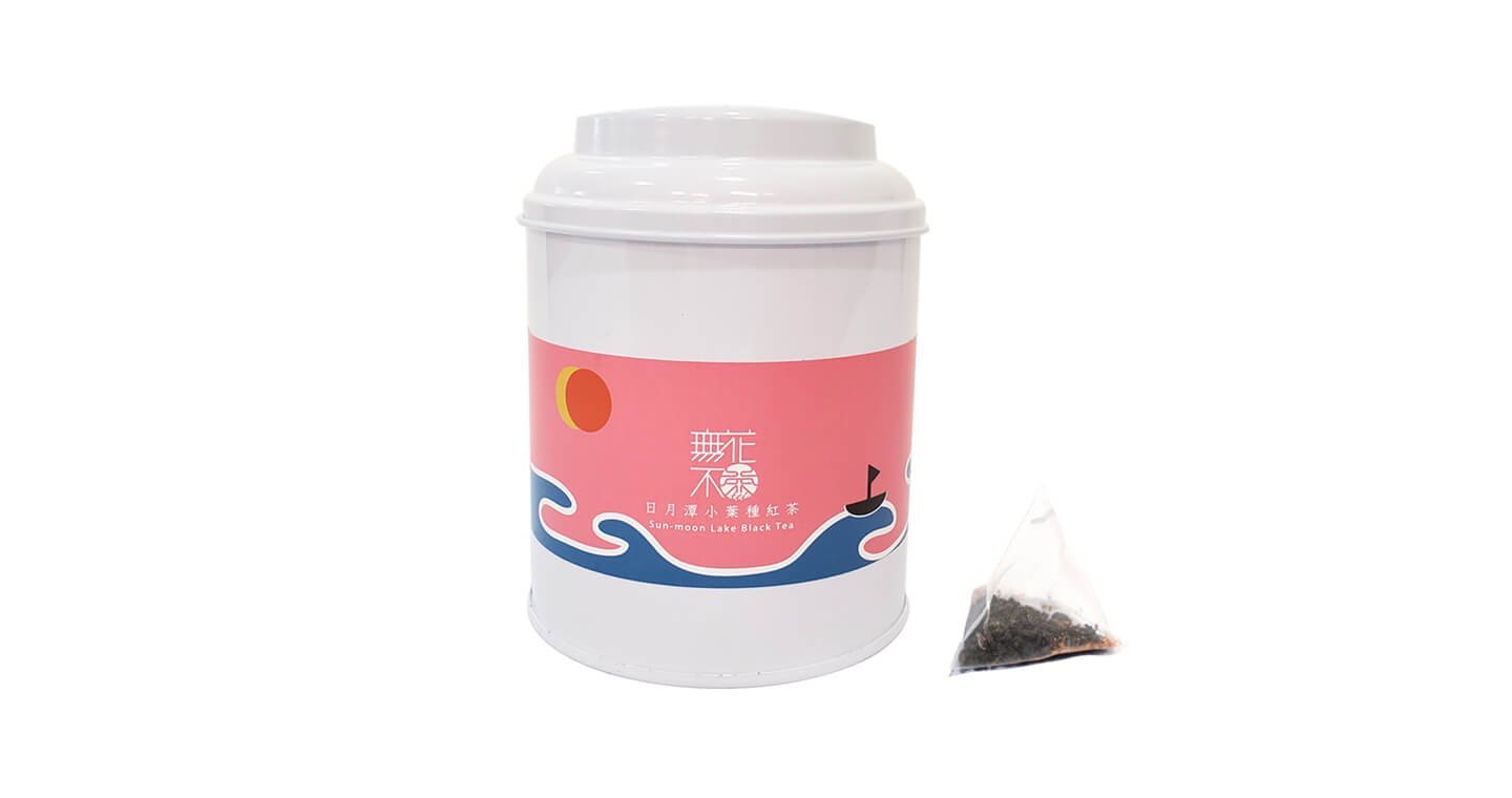 【無花不茶】原葉花茶系列-原味經典款:日月潭小葉種紅茶—3g三角茶包*10入圓鐵罐裝*2罐