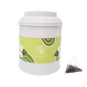 【無花不茶】原葉花茶系列-原味經典款：茉莉綠茶—3g三角茶包*10入圓鐵罐裝*2罐