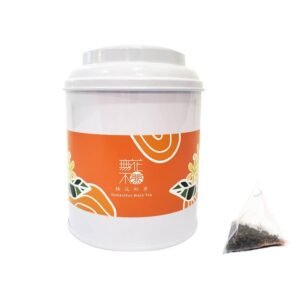 【無花不茶】原葉花茶系列-紅茶款:桂花紅茶—3g三角茶包*10入圓鐵罐裝*2罐