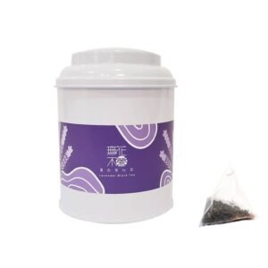 【無花不茶】原葉花茶系列-紅茶款：薰衣草紅茶—3g三角茶包*10入圓鐵罐裝*2罐